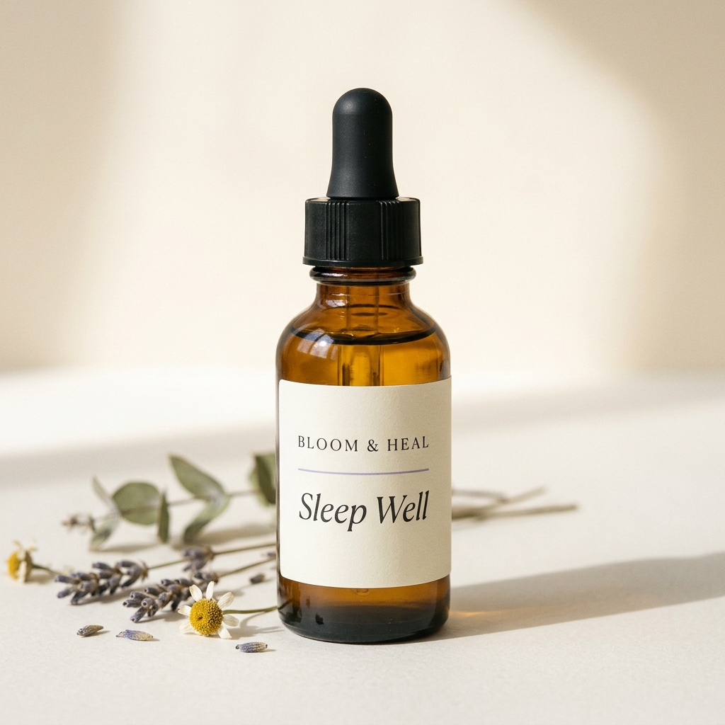 Sleep Well — amber Bach Flower Remedy dropper bottle